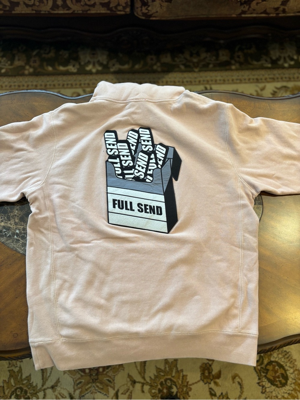 Full Send "Dart Pack" pink heavy hoodie Excellent condition Size XL